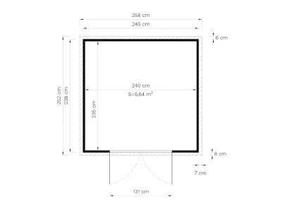 Gartenhaus Osterfeld 4 19 mm natur Produktbild #9