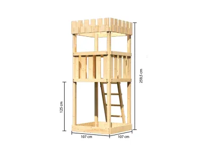 Spielturm Ritterburg Löwenherz naturbelassen Produktbild #4