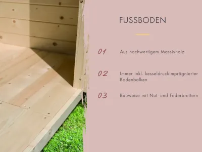 Saunahaus Angkor 1 38 mm naturbelassen Produktbild #5