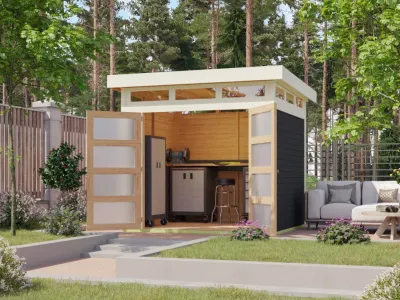 Gartenhaus Sommersdorf 4 terragrau Produktbild #3