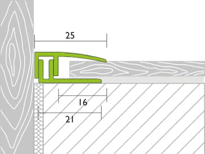 Abschlussprofil PROVARIO Universal Edelstahl V2A gebürstet Produktbild #2