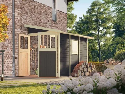 Gerätehaus Ahnlehnhaus Wandlitz 3 19 mm terragrau Produktbild #1