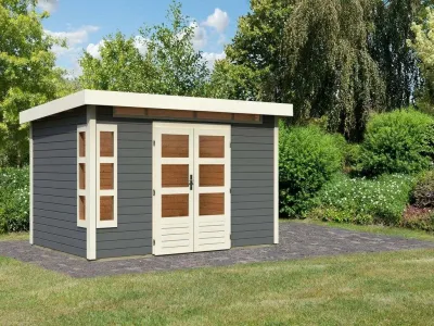 Gartenhaus Kastorf 7 28 mm terragrau Produktbild #8
