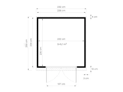 Gartenhaus Pentos Rhombusprofil 18 mm natur Produktbild #13