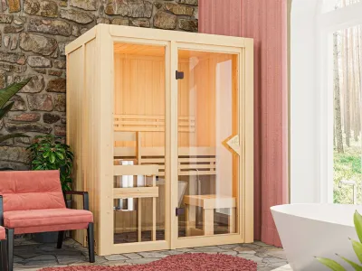 Sauna Elementsauna SPARSET Paradiso 1 inkl. 3,6 kW Saunaofen mit ext. Steuerung Produktbild #1