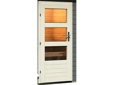 Gartensauna Enns 3 Anthrazit mit moderner Tür Produktbild #7