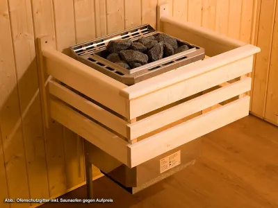Sauna Elementsauna Halmstad 2 GT graphit Ganzglastür Produktbild #4