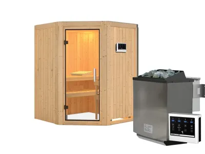 Sauna Systemsauna Larin, inkl. 9 kW Bio-Ofen mit externer Steuerung Produktbild #7