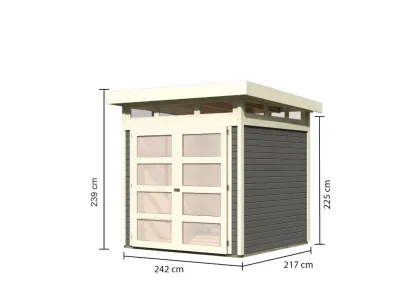 Gartenhaus Sommersdorf 4 terragrau Produktbild #12