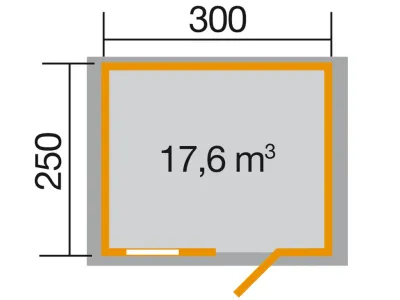 Gartenhaus Premium28 Gr. 2 28 mm natubelassen mit 20 cm Vordach Produktbild #3