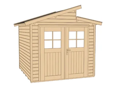 Gartenhaus 226 Gr. 2 21 mm naturbelassen Produktbild #3