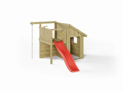 Spielturm Tibalu KDI inkl. Rutsche grün Produktbild #4