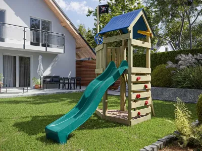 Spielturm Pirat Captain Jolly KDI inkl. Rutsche türkis Produktbild #2