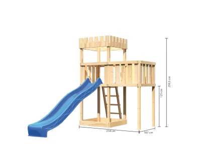 Spielturm Ritterburg Löwenherz SET naturbelassen Produktbild #3