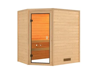 Massivholzsauna 38 mm Katie SPARSET inkl. 4,5 kW Saunaofen und int. Steuerung Produktbild #5