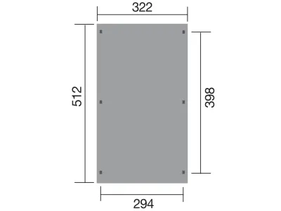 Carport Flachdach-Einzelcarport 617 Gr. 1 Produktbild #2
