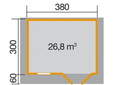 Gartenhaus 136 Gr. 1 45 mm naturbelassen Produktbild #2