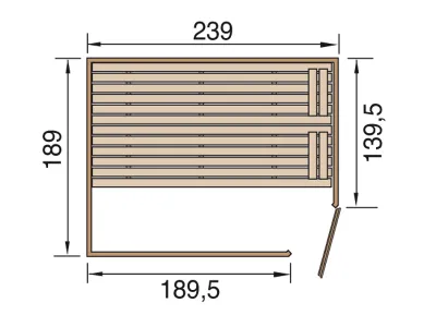 Sauna Massivholzsauna Valida Eck 3 GT klare Ganzglastür Produktbild #2
