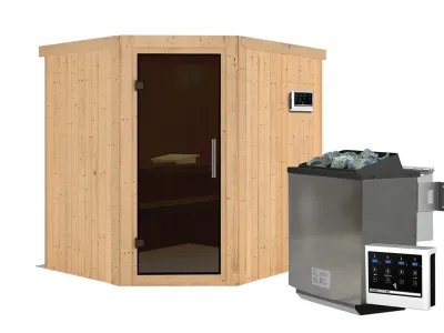 Sauna Systemsauna Siirin, inkl. 9 kW Bio-Ofen mit externer Steuerung Produktbild #10