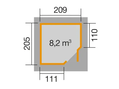 Gartenhaus 229 A Gr. 1 21 mm natur Produktbild #2