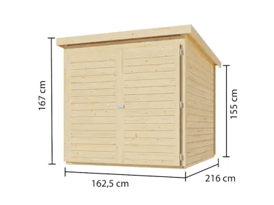 Bikebox Fahrradgarage 3 19 mm naturbelassen Produktbild #7