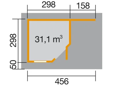 Gartenhaus Designhaus 213 A Gr. 2 28 mm schwedenrot Produktbild #2