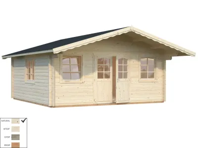 Gartenhaus Blockbohlenhaus Helena 24,6 m² 70 mm naturbelassen Produktbild #2