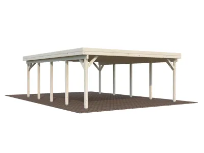 Carport Karl 40,6 m² naturbelassen Produktbild #2