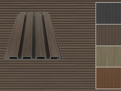 WPC 4-fach Rhombusprofil Walnut co-extrudiert Produktbild #10