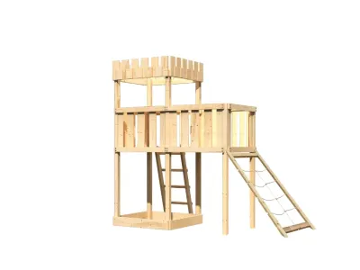 Spielturm Ritterburg Löwenherz SET naturbelassen Produktbild #3