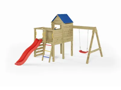 Spielturm Bibalu KDI inkl. Rutsche rot Produktbild #4