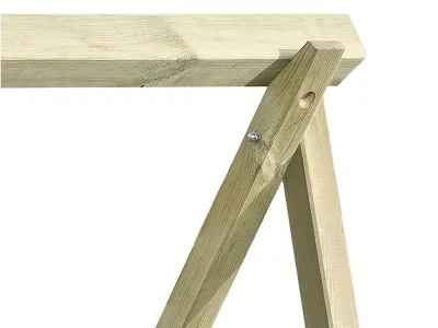 Spielturm Pirat Captain Snappy KDI mit. Doppelschaukel inkl. Rutsche gelb + Sitze rot Produktbild #10