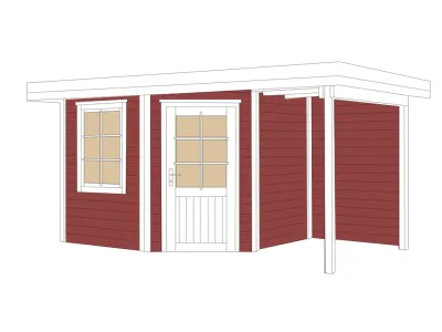 Gartenhaus Designhaus 213 A Gr. 2 28 mm schwedenrot Produktbild #3