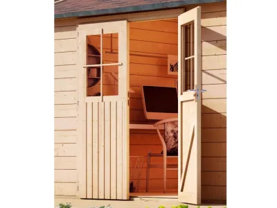 Gartenhaus Blockbohlenhaus Felsenau 5 38 mm naturbelassen Produktbild #5