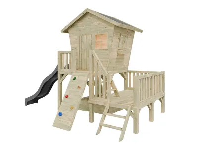 Stelzenhaus Big Birdy KDI inkl. Rutsche grau Produktbild #9
