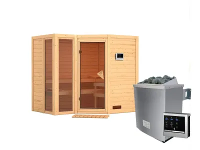 Sauna Massivholzsauna Amara inkl. 9 kW Saunaofen ext. Steuerung Produktbild #4