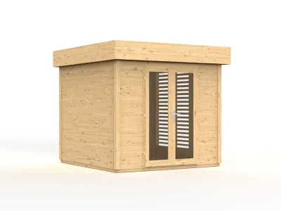 Gartenhaus Homeoffice Ivar 28 mm naturbelassen Produktbild #11