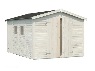 Gerätehaus Dan 10,0 m² 16 mm transparent tauchimprägniert Produktbild #1
