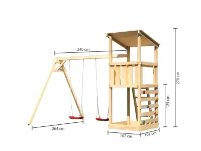 Spielturm Anna naturbelassen mit Varianten Produktbild #5