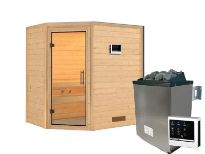 Sauna Massivholzsauna Svea, inkl. 9 kW Ofen mit externer Steuerung Produktbild #9