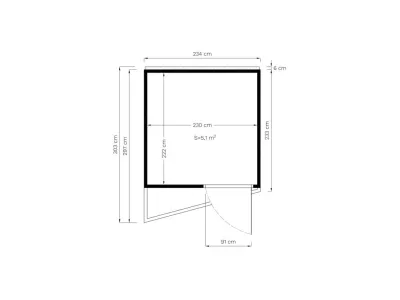 Gartenhaus Futura Premium 19 mm Rhombusprofil anthrazit Produktbild #3