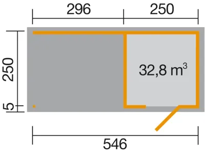 Gartenhaus Designhaus wekaLine 413 B Gr. 1 45 mm anthrazit Produktbild #2