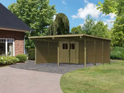 Carport SPARSET Flachdachcarport 1 kdi Produktbild #1