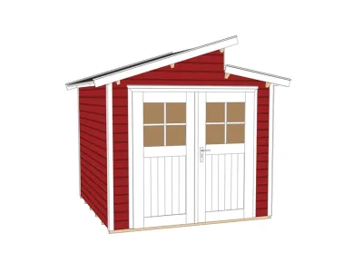 Gartenhaus 226 Gr. 3 21 mm schwedenrot Produktbild #3
