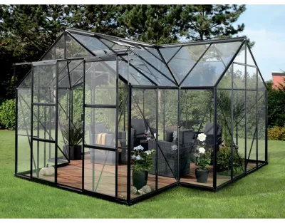 Gewächshaus Sirius ESG 13 m², schwarz Produktbild #2