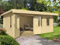 Gartenhaus Blockbohlenhaus Baruda 53 40 mm naturbelassen Produktbild #2
