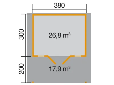 Gartenhaus 137 A Gr. 1 45 mm naturbelassen Produktbild #2