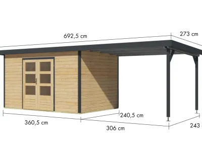 Gartenhaus Pluto 7 28 mm Produktbild #11