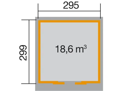 Gerätehaus 225 Gr. 2 21 mm schwedenrot Produktbild #2