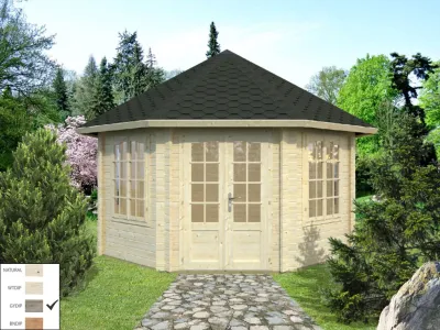 Pavillon Hanna 14,1 m² grau tauchimprägniert Produktbild #1